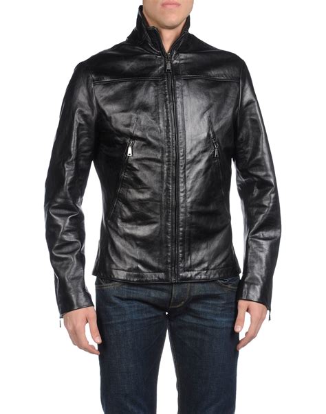 versace jas heren winter|Versace black leather jacket.